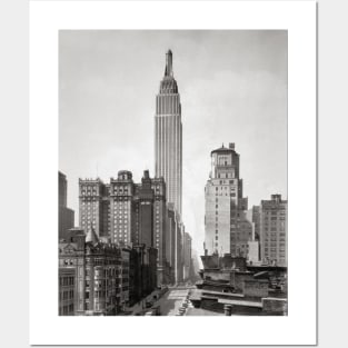 Empire State & Midtown Manhattan, 1931. Vintage Photo Posters and Art